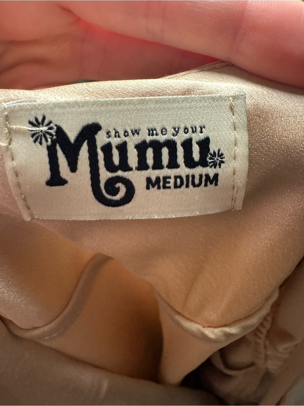 Show Me Your MuMu Verona Champagne Satin Slip Maxi Dress — Size M - Picture 3 of 5